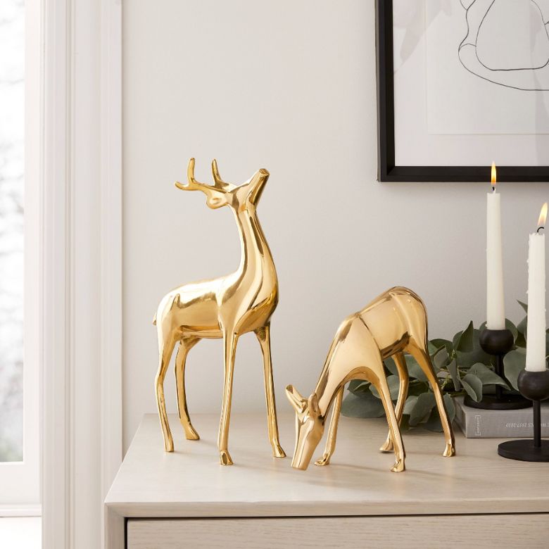 brass reindeer decoration