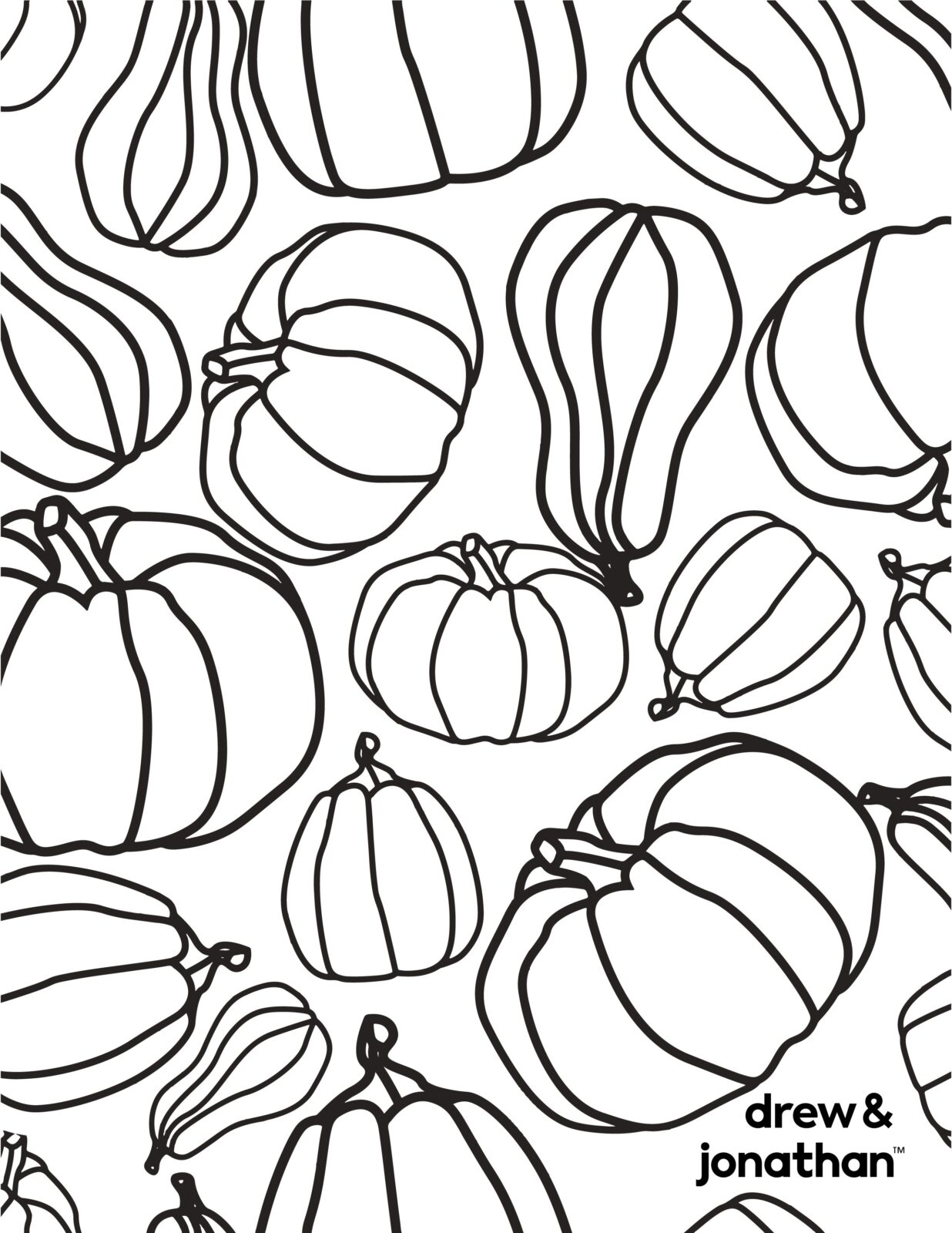 printable thanksgiving coloring pages pumpkins and gourds