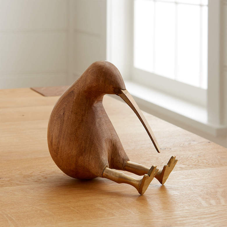 Crate & Barrel Kiwi Bird Figurine for Mantel