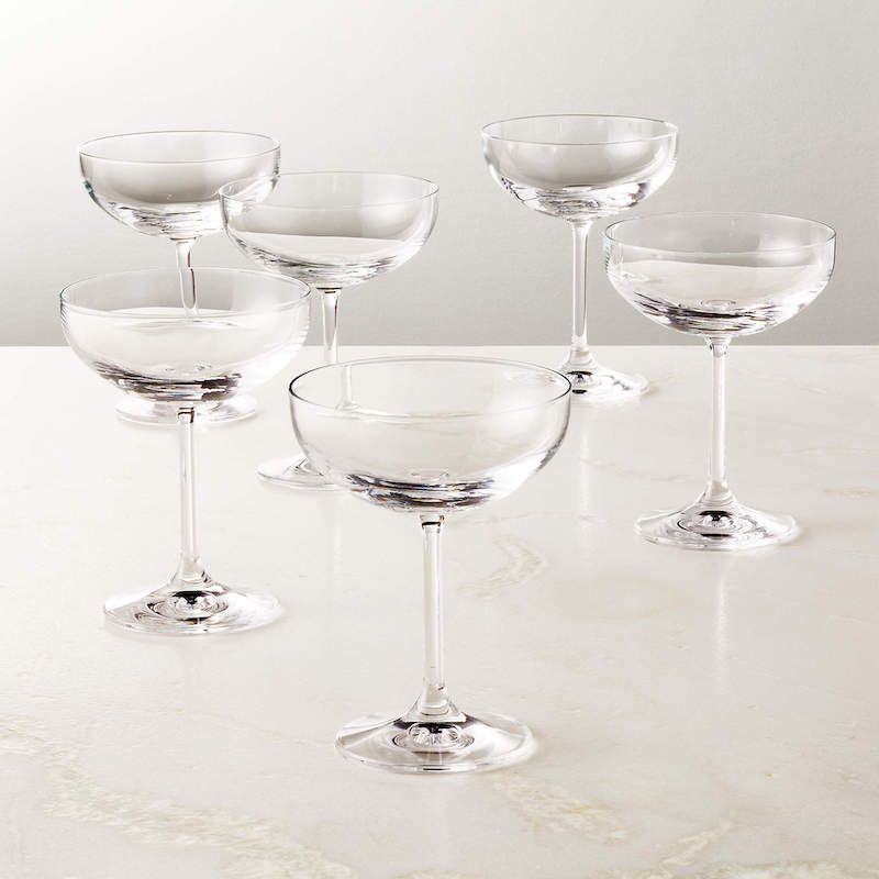 Marie Coupe Cocktail Glasses, Set of 6, Holiday Season Hosting