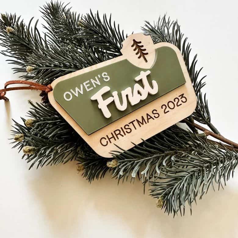 national park sign babys first christmas ornament