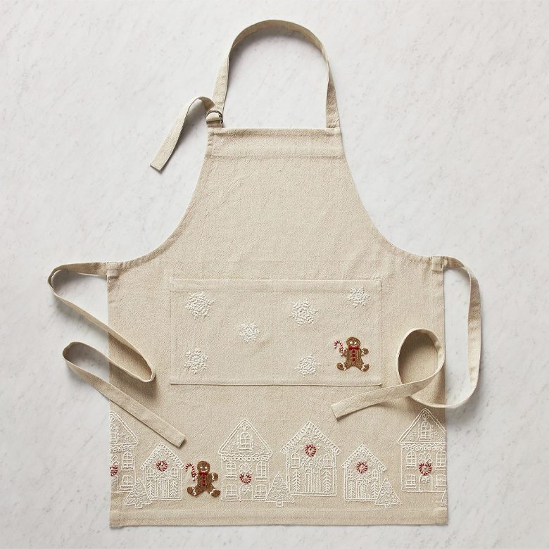 Gingerbread Village Embroidered Apron