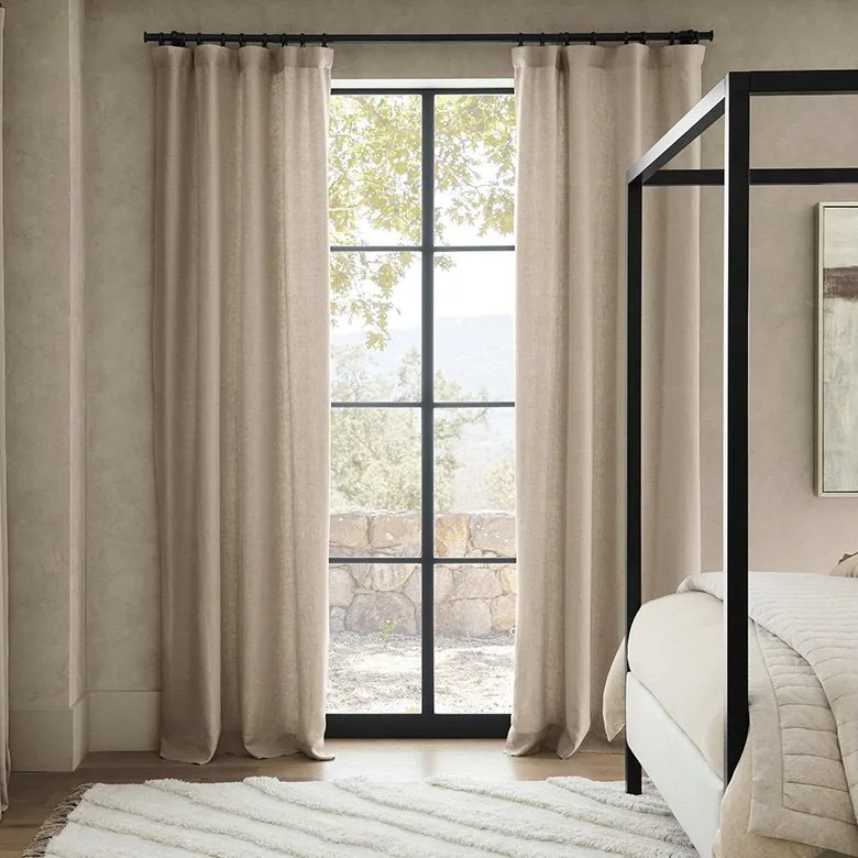 Pottery Barn Belgian Flax Linen Blackout Curtain