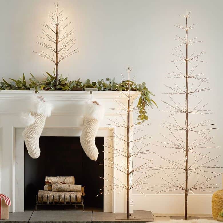 twinkling twig christmas trees