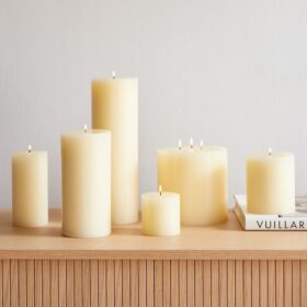 West Elm Unscented Wax Pillar Candles