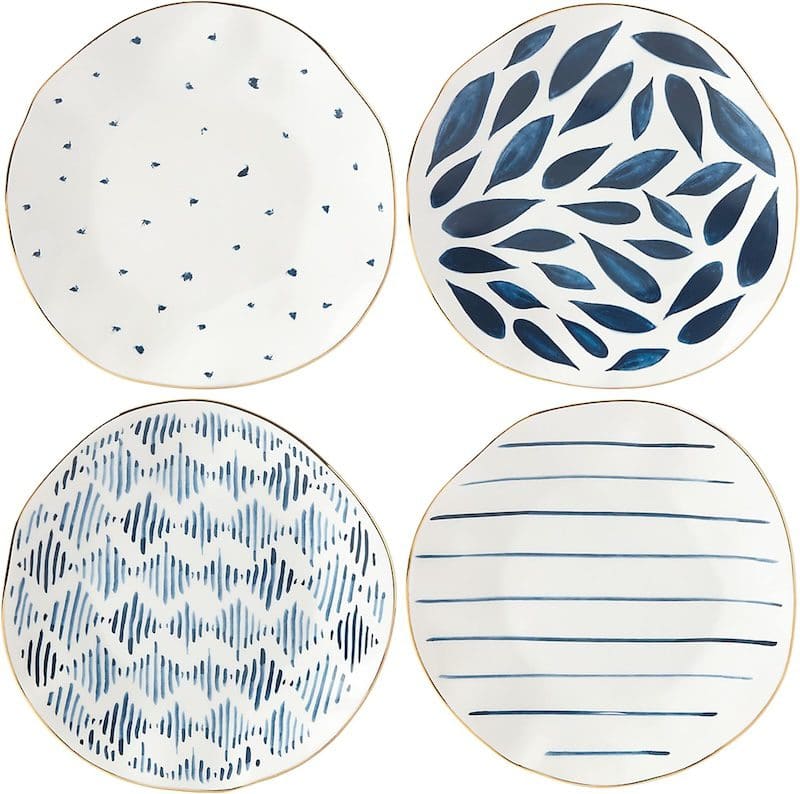 Lenox Blue Bay 4-Piece Dessert Plate Set