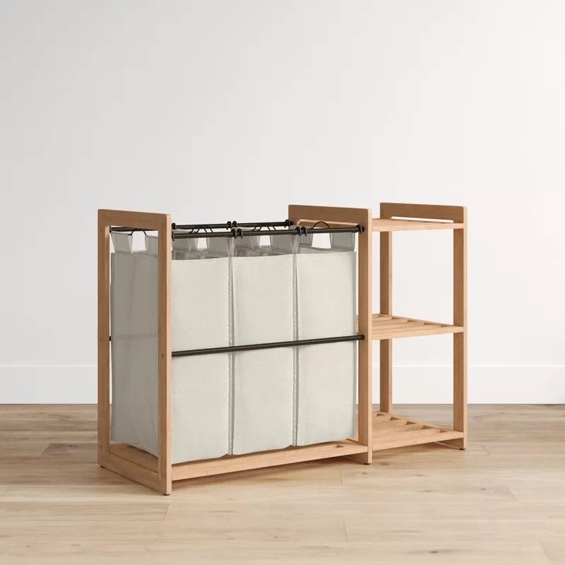 Bamboo 3 Bag Laundry Sorter