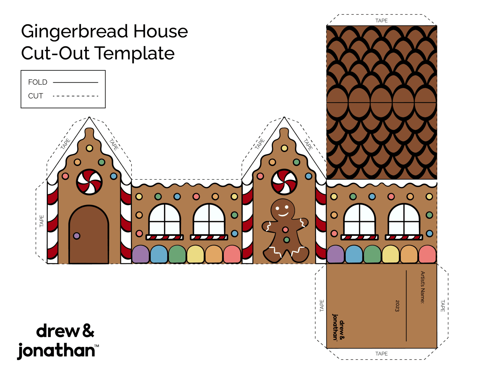 Gingerbread House coloring page