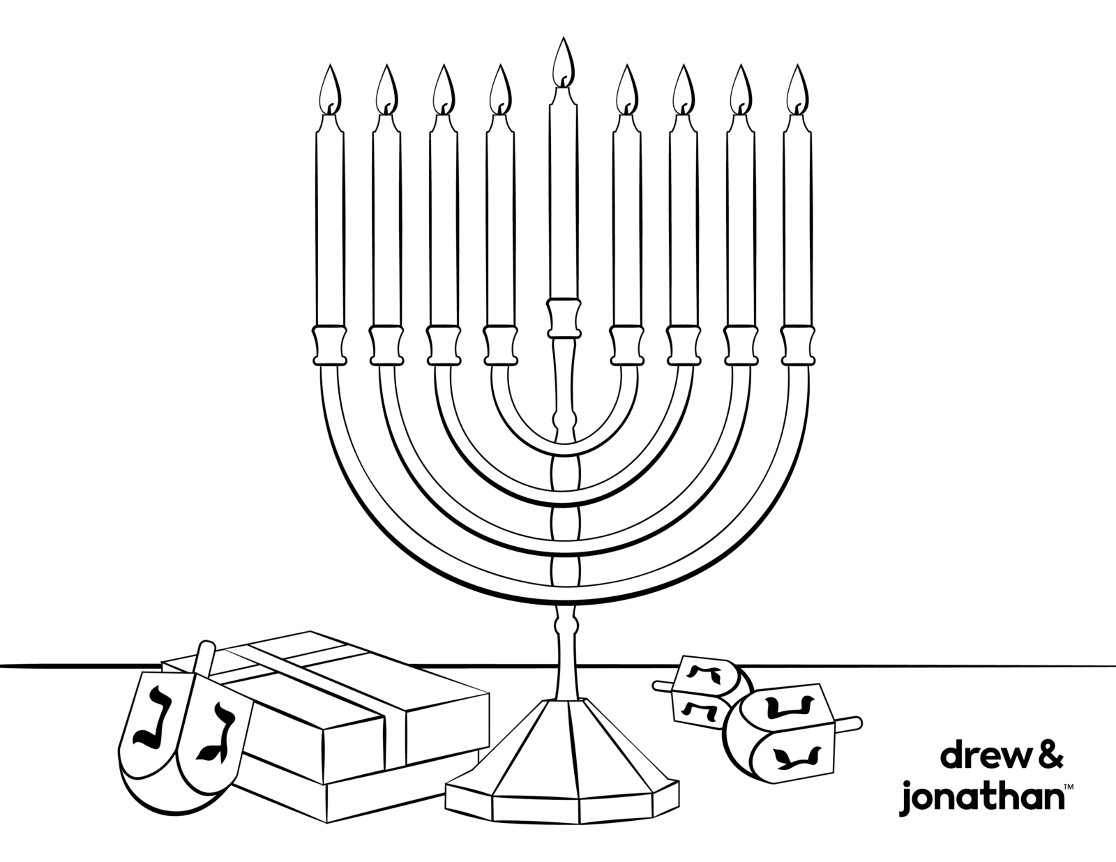 Hanukkah coloring page