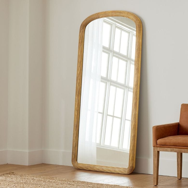 antique gold floor mirror