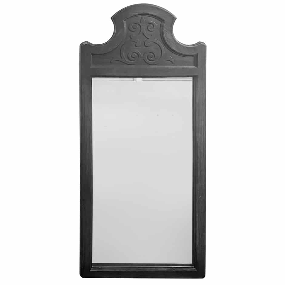 Older rectangular mirror with gray frame