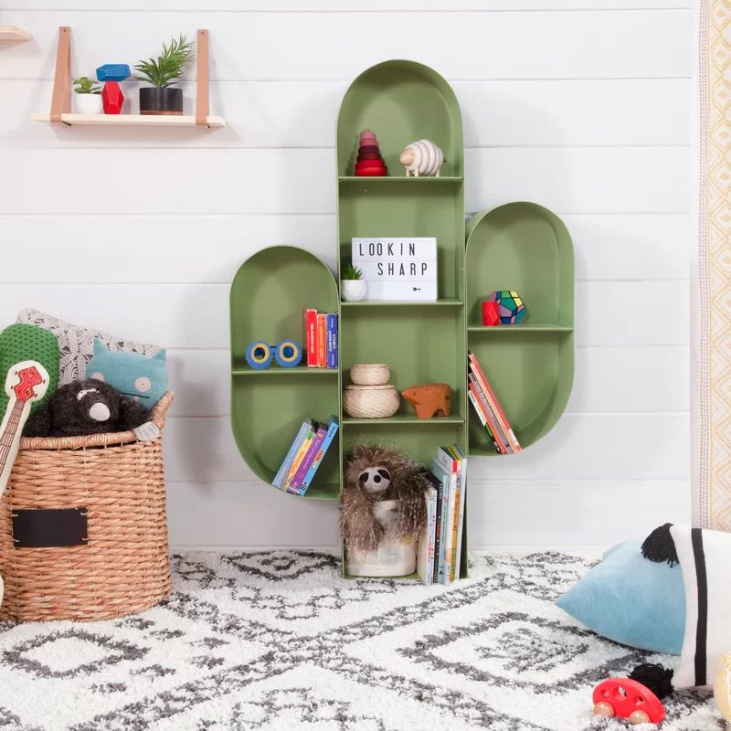 childrens themed cactus bookcase