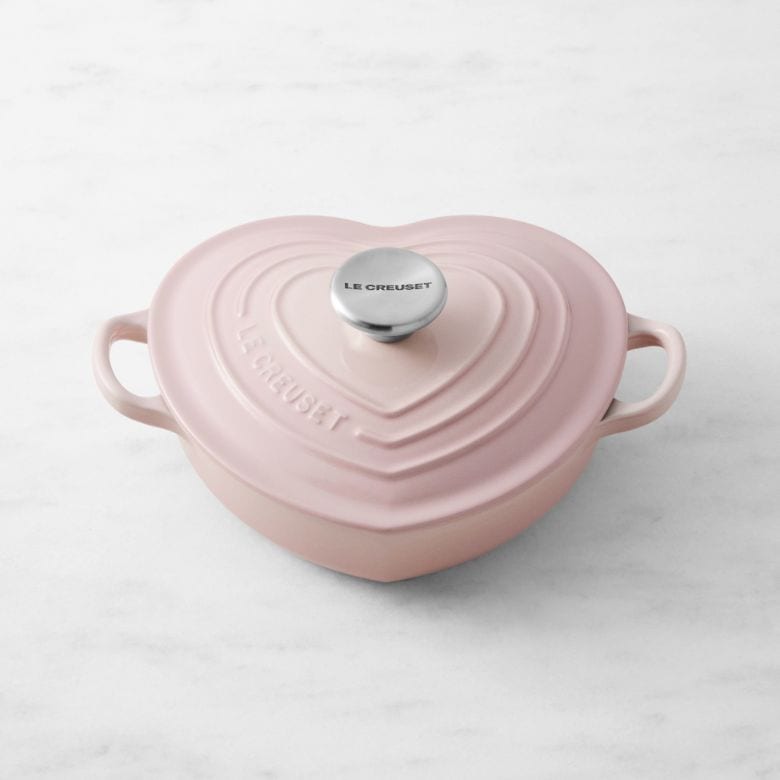 pink heart shaped cast iron