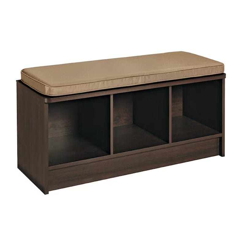 ClosetMaid Modern Espresso Storage Bench with Storage