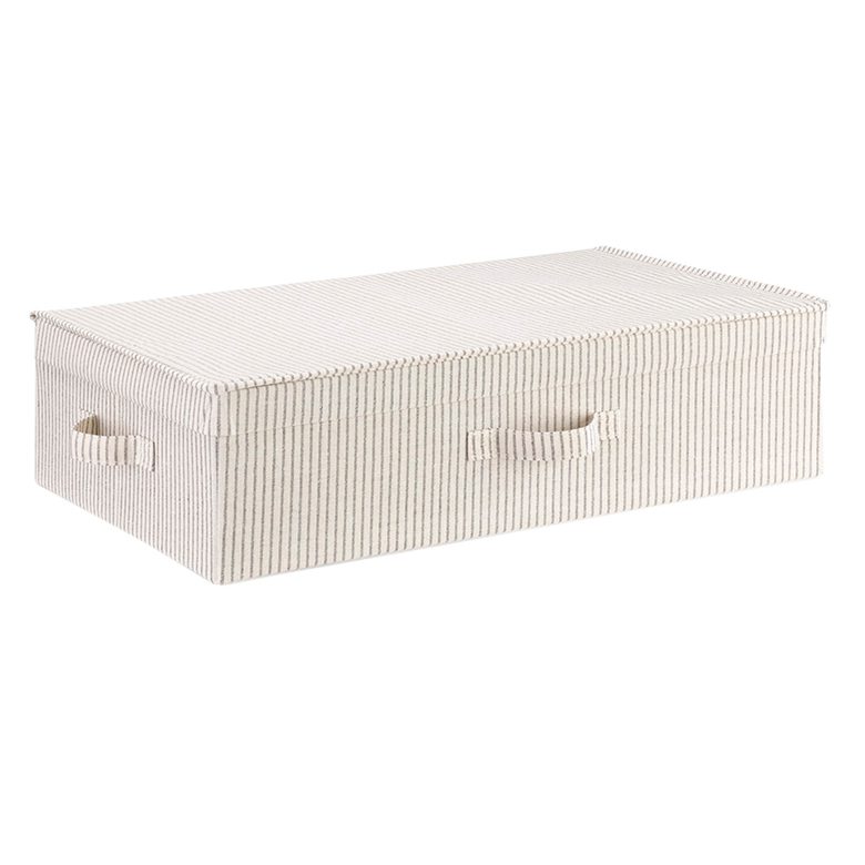 The Container Store Underbed Box Grey Stripe