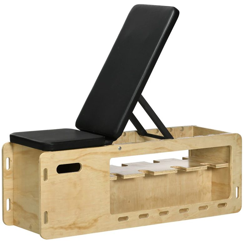 Soozier Adjustable Weight Bench with Rack for Dumbbells & Storage
