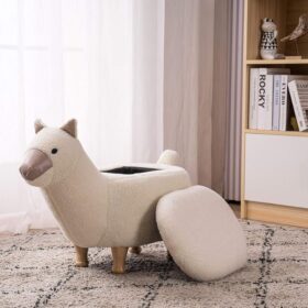 llama shaped storage ottoman