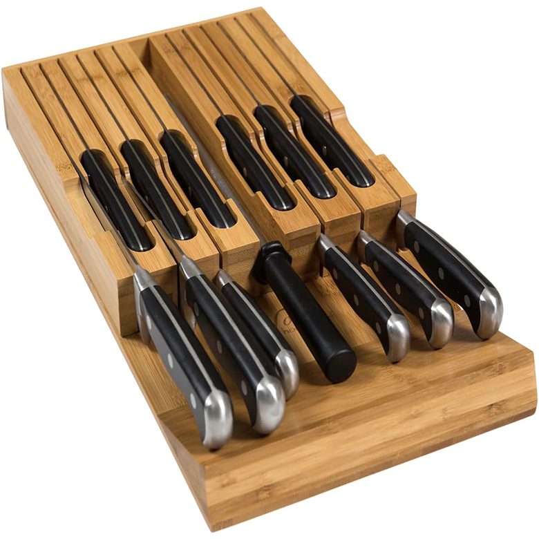 Noble Home In-Drawer Bamboo Knife Block