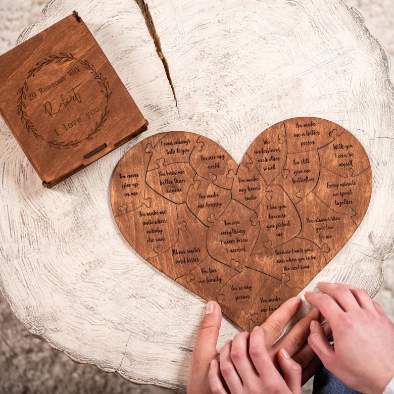 personalized heart puzzle