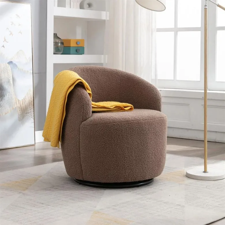 brown teddy bear swivel chair