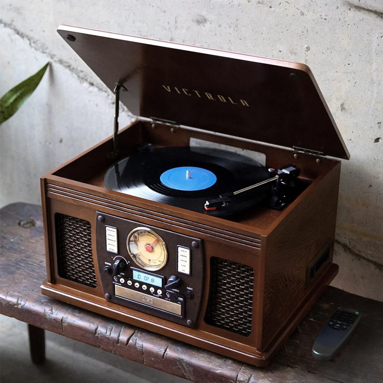The Navigator 8-in-1 Wood Record Player