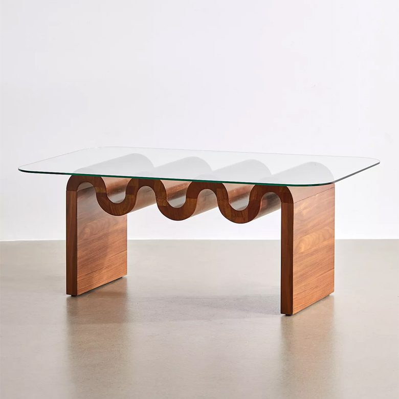 glass and wood coffee table urban outfitters