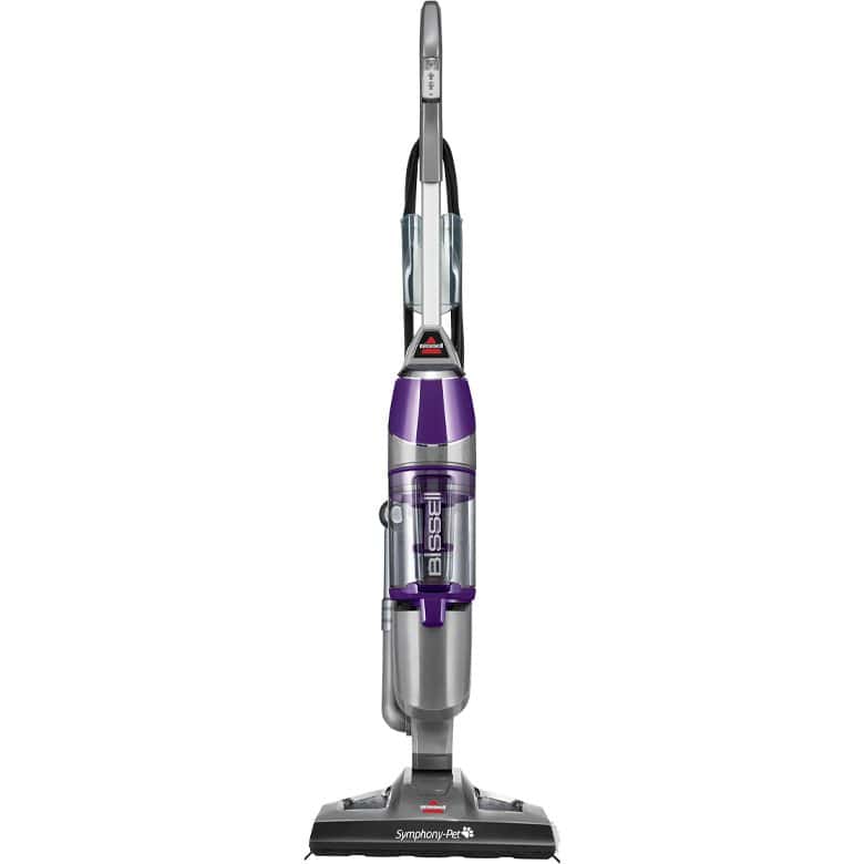 Bissell Symphony Pet Steam Mop and Steam Vacuum Cleaner for Hardwood and Tile Floors, with Microfiber Mop Pads, 1543A,Purple, Sky Blue