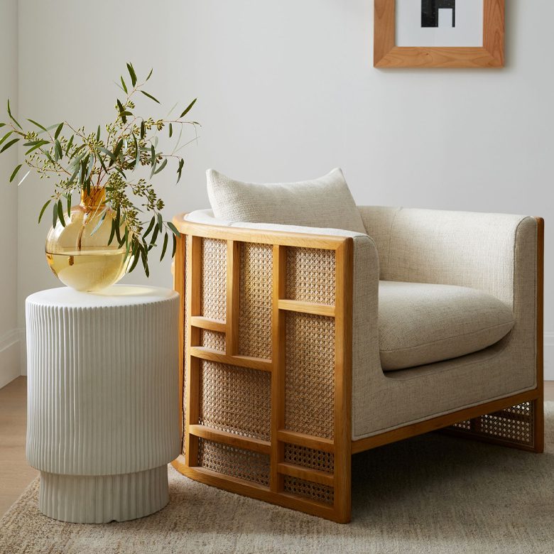 fluted side table from west elm