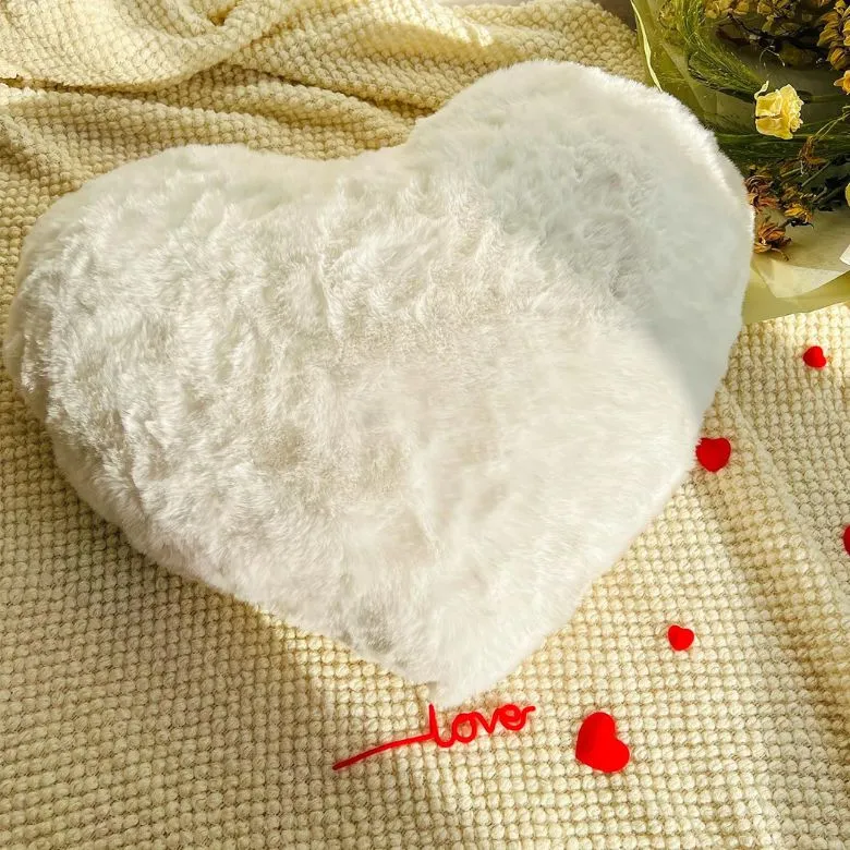 plush heart pillow