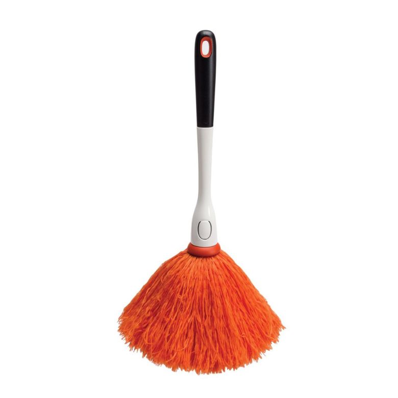 orange microfiber duster brush