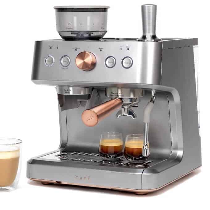 silver espresso machine