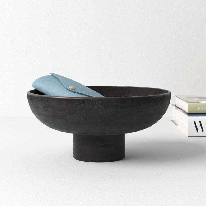 Black Ceramic Decorative Bowl