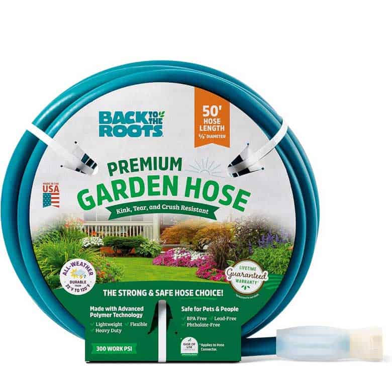 Back to the Roots Kink Resistant, BPA-Free Garden Hose, 50ft