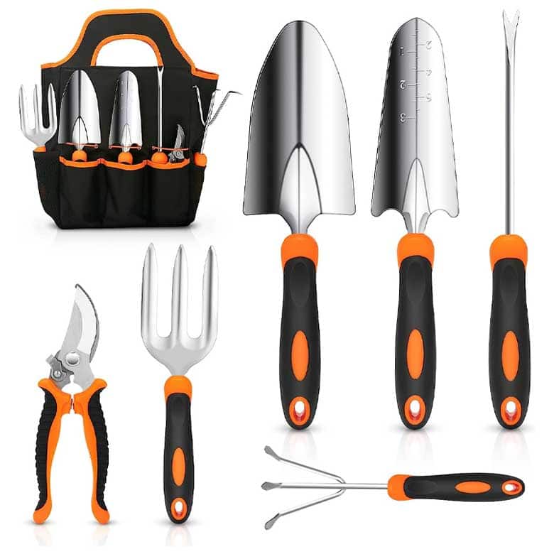 CHRYZTAL Stainless Steel Heavy Duty Gardening Tool Set