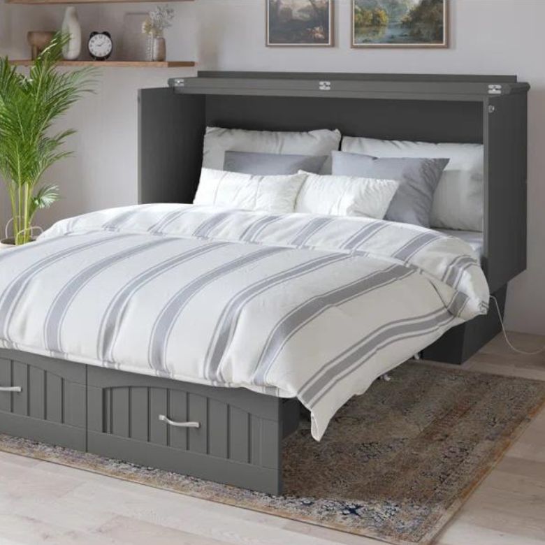 Gray Kindig Solid Wood Murphy Bed