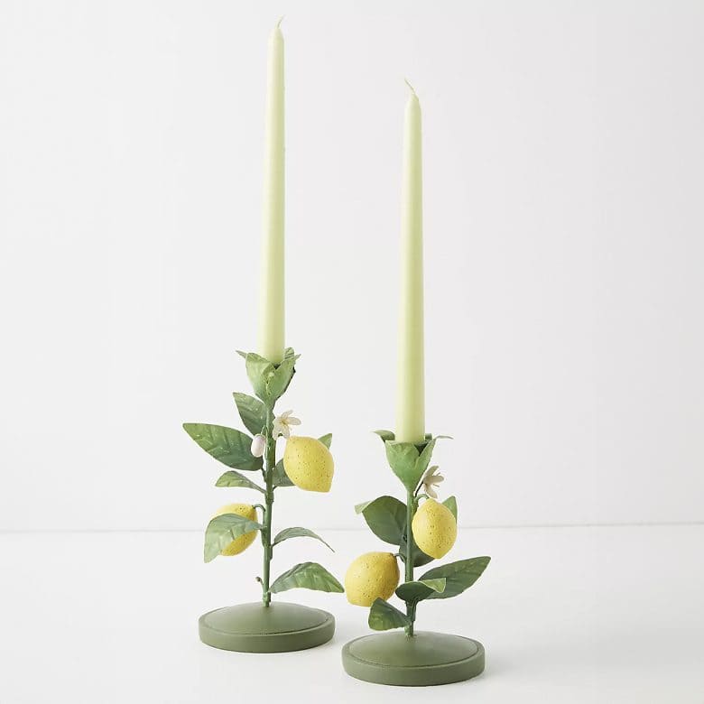 lemon taper candlestick