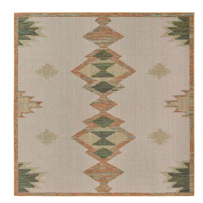 Loma Moroccan Green/Brown Indoor / Outdoor Area Rug