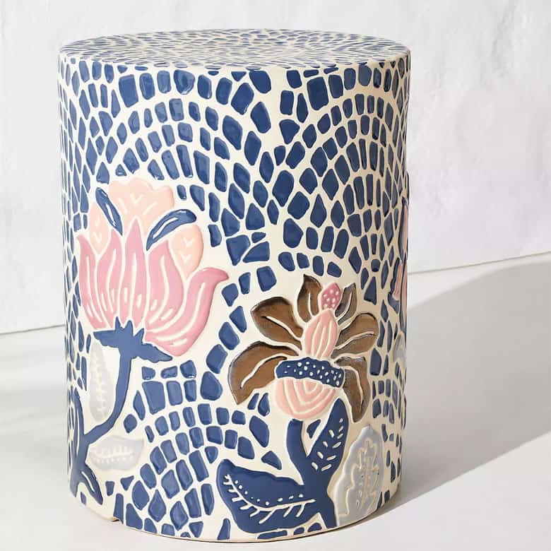 mosaic outdoor stool