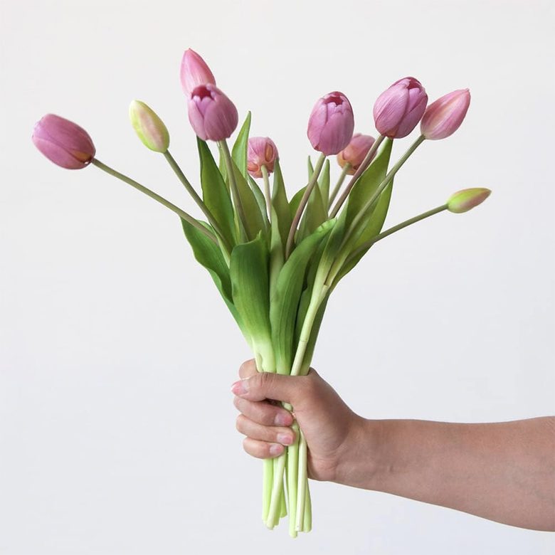 16inch 10-piece Artificial Tulip Flowers Real Touch Tulips