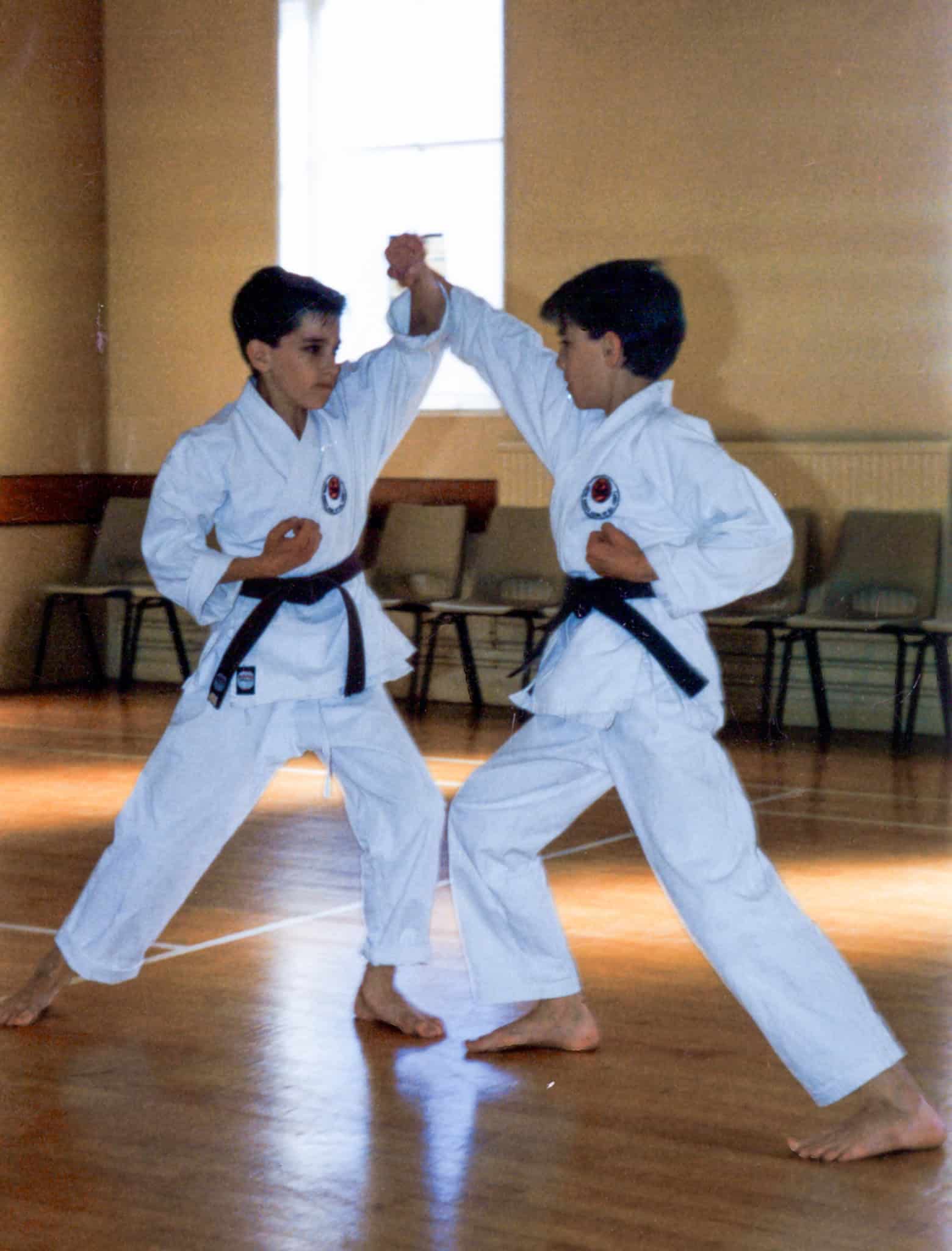 drew and jonathan scott doing karate as kids
