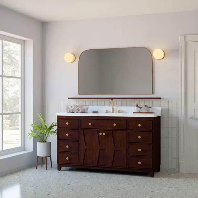 Scott Living 60'' Single Bathroom Vanity with Engineered Quartz Top