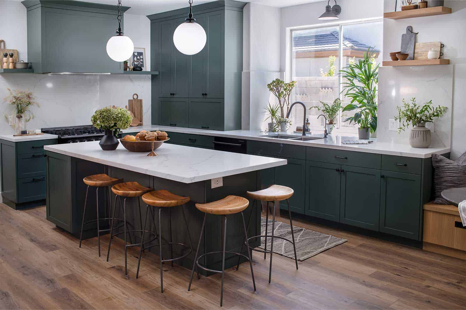 green kitchen ideas, property brothers forever home season 4