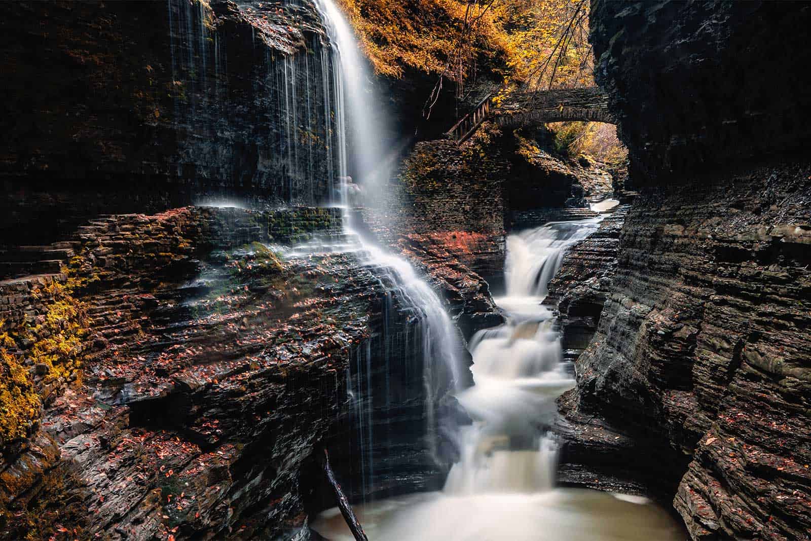 watkins glen finger lakes new york gorge trail and waterfall