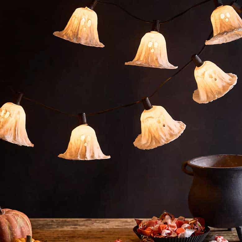 ghost halloween string lights