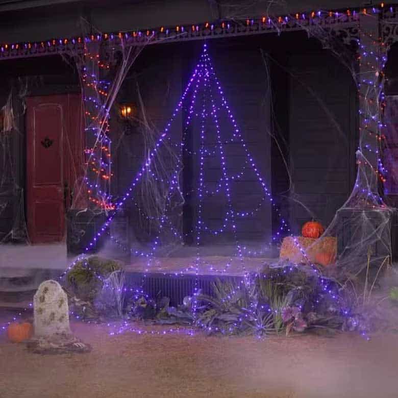 home depot string light spider web
