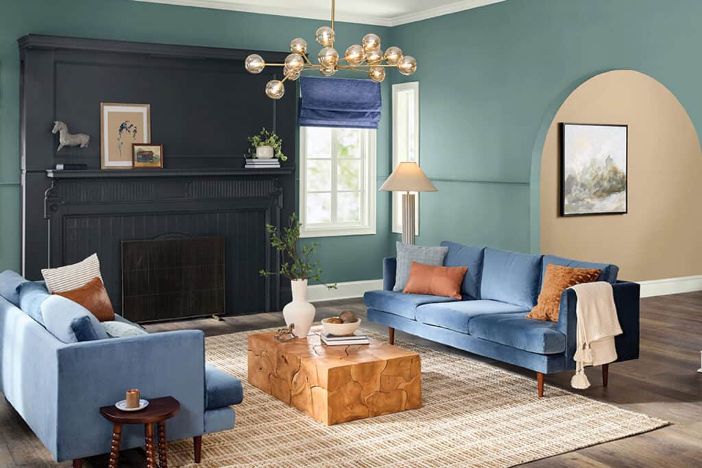 mapped blue, color of the year 2025 for dutch boy paints