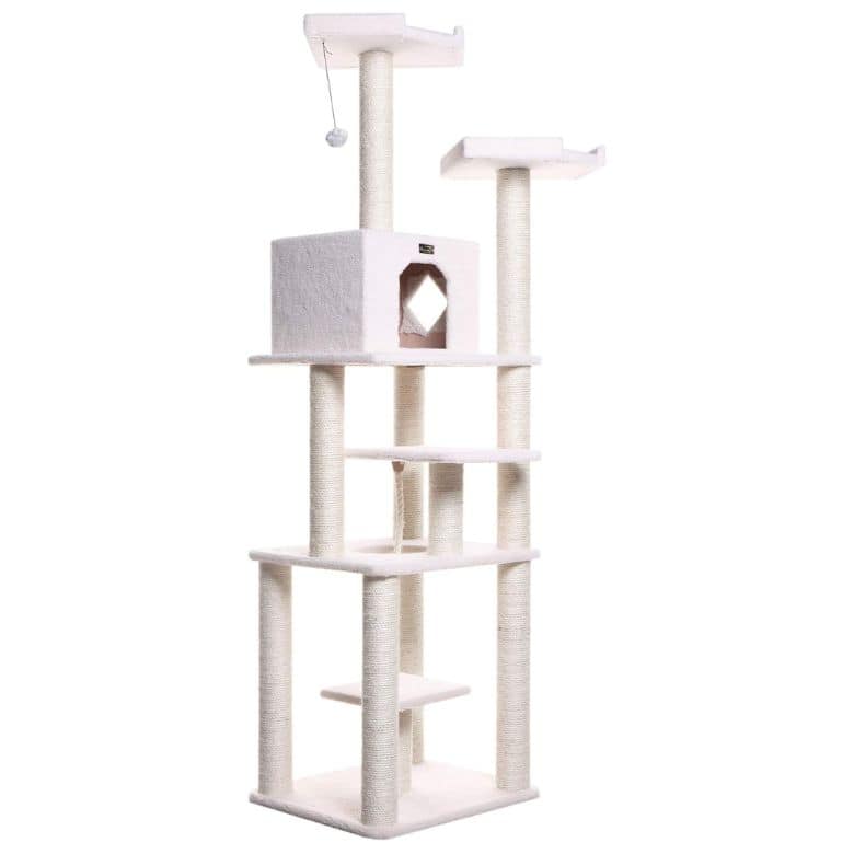 tall white cat tree
