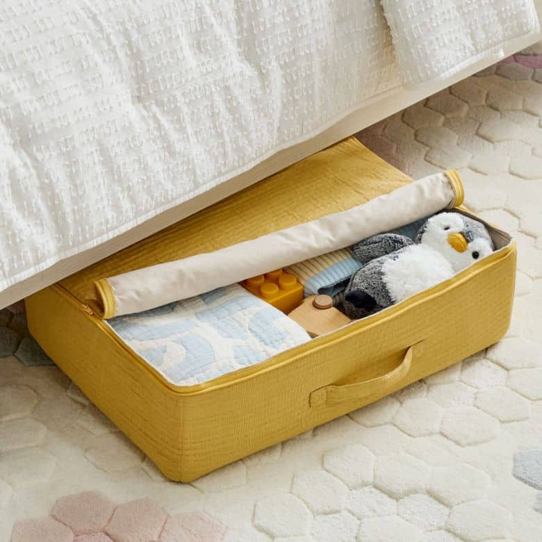 quilted underbed storage container