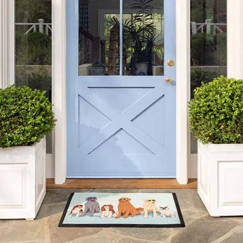 doormat with different dog breeds