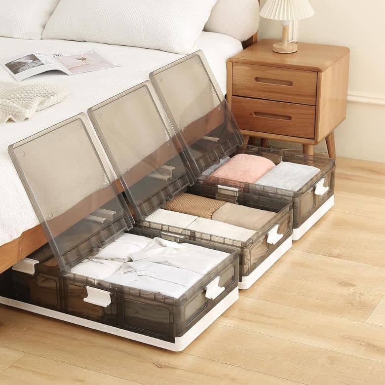 plastic underbed storage bins